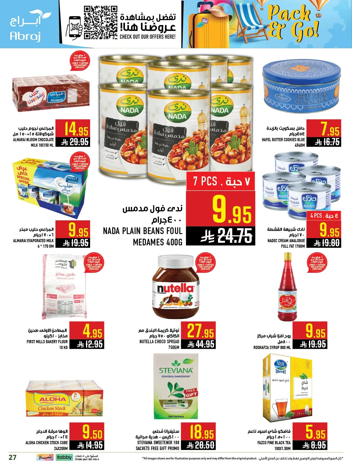 Pack Your Bag & Go - Al Zaydi from Abraj Hypermarket until 21st July - Abraj Hypermarket KSA Offers & Promotions — page 27