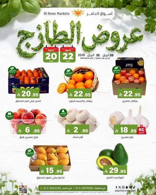 Fresh Deals from Al Amer Market until 22nd April - Al Amer Market KSA Offers & Promotions — page 1