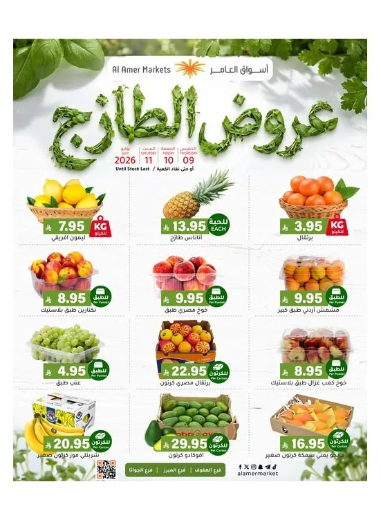 Fresh Offers from Al Amer Market until 11th July - Al Amer Market KSA Offers & Promotions catalogue cover