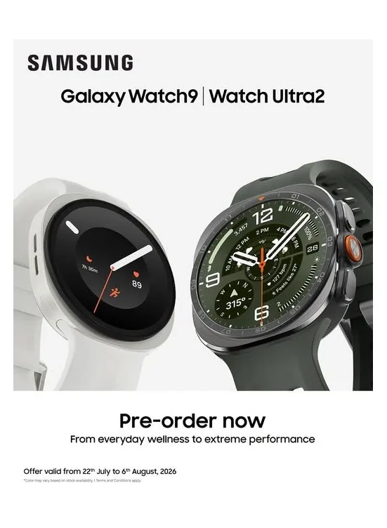 وصل حديثا - Samsung Galaxy Watch9 من بست اليوسفي للإلكترونيات حتي 31 يوليو - عروض وتخفيضات بست اليوسفي للإلكترونيات الكويت
