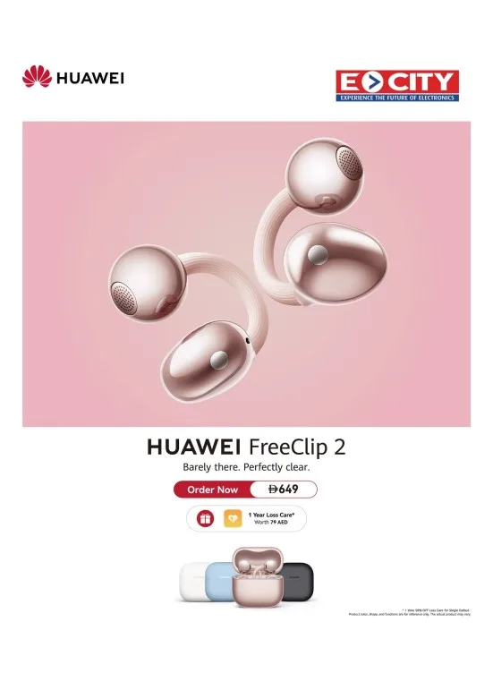 Sale On  HUAWEI FreeClip 2 from ECity until 15th July - ECity UAE Offers & Promotions catalogue cover