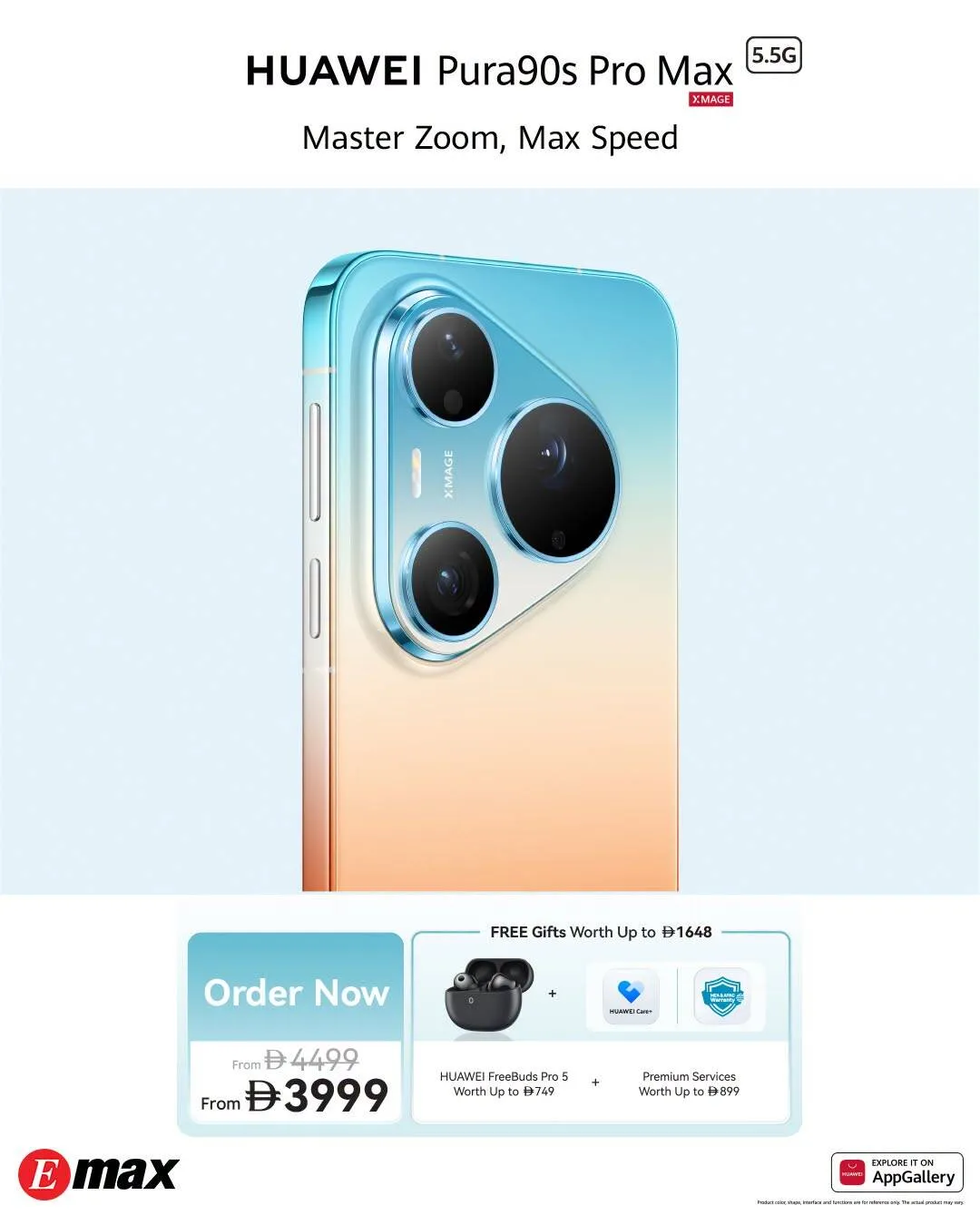Sale On HUAWEI Pura 90s Pro Max from Emax until 26th July - Emax UAE Offers & Promotions