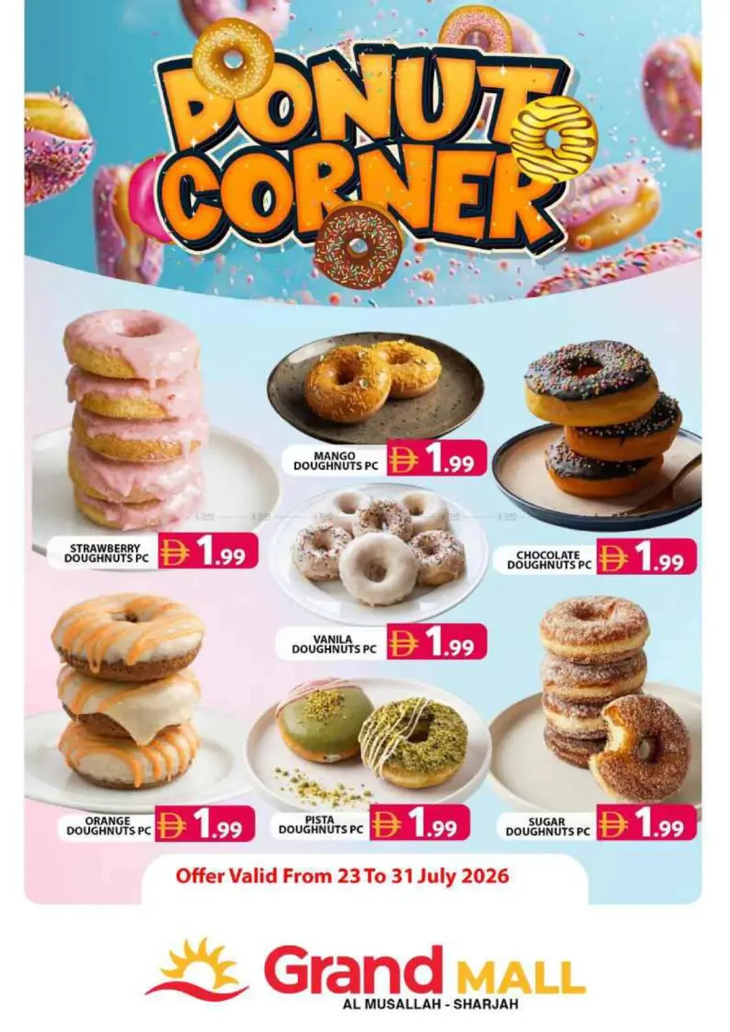 Donut Corner - Grand Mall Sharjah from Grand Hypermarket until 31st July - Grand Hypermarket UAE Offers & Promotions — page 2
