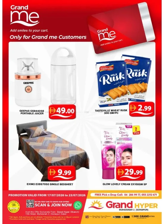 Grand Me Deals - Grand Hyper Muhaisnah from Grand Hypermarket until 23rd July - Grand Hypermarket UAE Offers & Promotions catalogue cover
