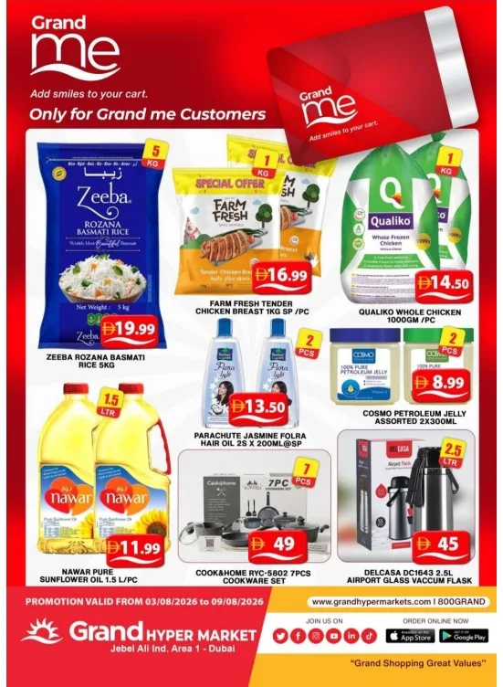 Grand Me Deals - Grand Hypermarket Jebel Ali from Grand Hypermarket until 9th August - Grand Hypermarket UAE Offers & Promotions catalogue cover