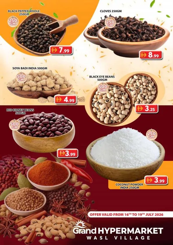 Legumes & Spices Deals - Grand Hyper Wasl Village from Grand Hypermarket until 19th July - Grand Hypermarket UAE Offers & Promotions — page 2