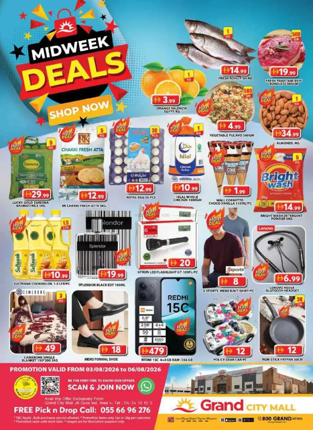 Midweek Deals - Grand City Mall from Grand Hypermarket until 6th August - Grand Hypermarket UAE Offers & Promotions catalogue cover