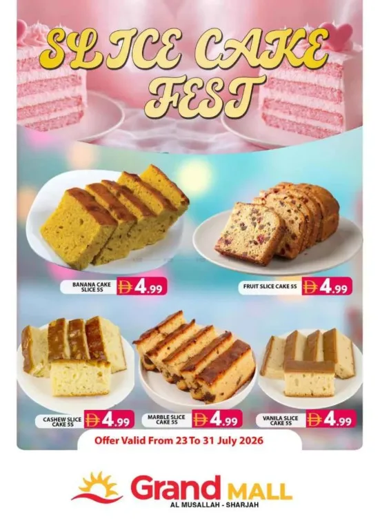 Sljce Cake Fest - Grand Mall Sharjah from Grand Hypermarket until 31st July - Grand Hypermarket UAE Offers & Promotions catalogue cover