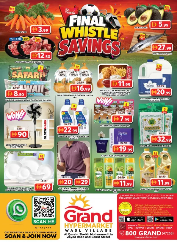 Weekend Deals - Grand Hyper Wasl Village from Grand Hypermarket until 19th July - Grand Hypermarket UAE Offers & Promotions catalogue cover