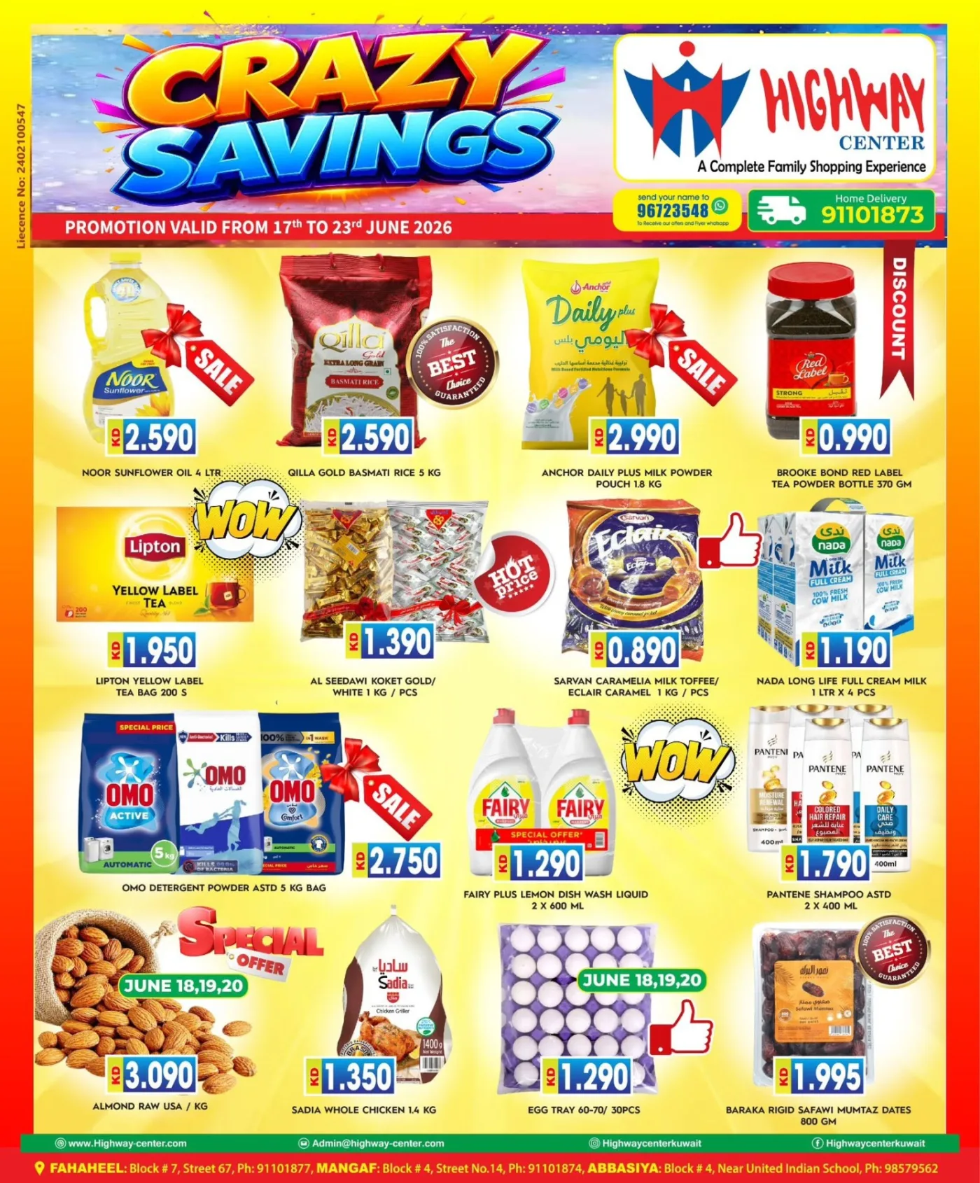 CRAZY SAVINGS from Highway Center until 23rd June - Highway Center Kuwait Offers & Promotions catalogue cover