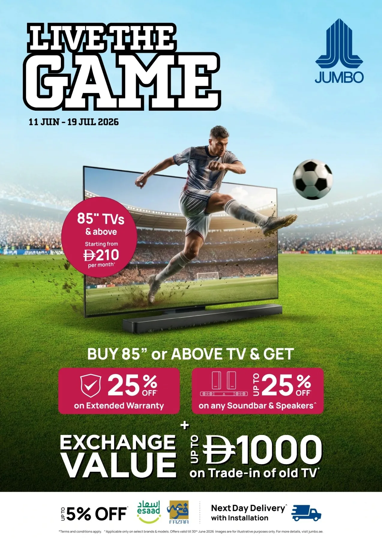 Live The Game from Jumbo until 19th July - Jumbo UAE Offers & Promotions catalogue cover