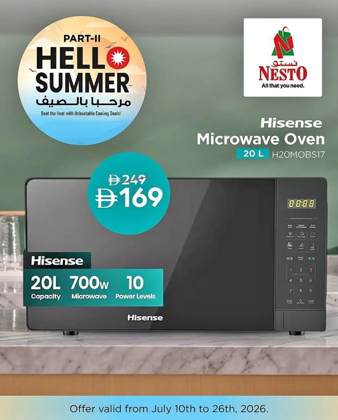 Hello Summer from Nesto until 26th July - Nesto UAE Offers & Promotions catalogue cover