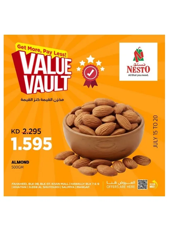 Value Vault from Nesto until 20th July - Nesto Kuwait Offers & Promotions catalogue cover