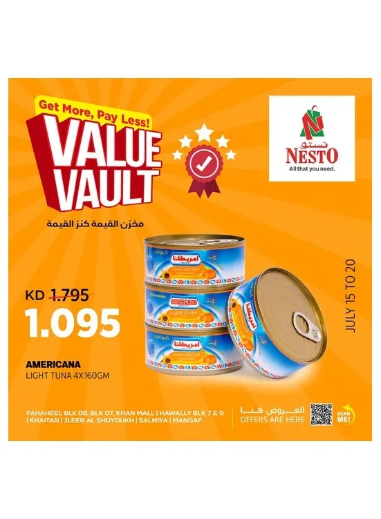 Value Vault, Vol 2 from Nesto until 20th July - Nesto Kuwait Offers & Promotions catalogue cover