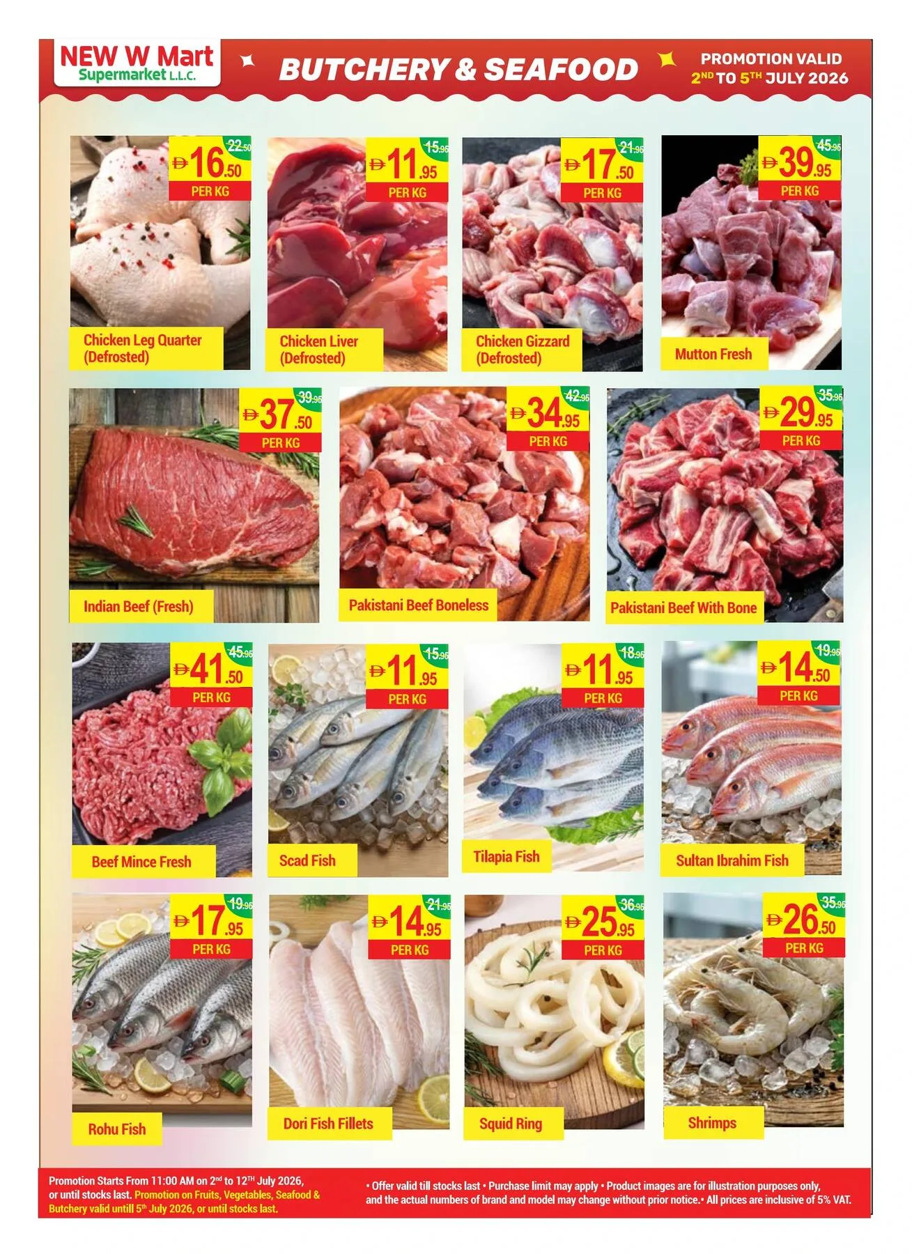 Butchery & Seafood Deals from New W Mart until 5th July - New W Mart UAE Offers & Promotions — page 2