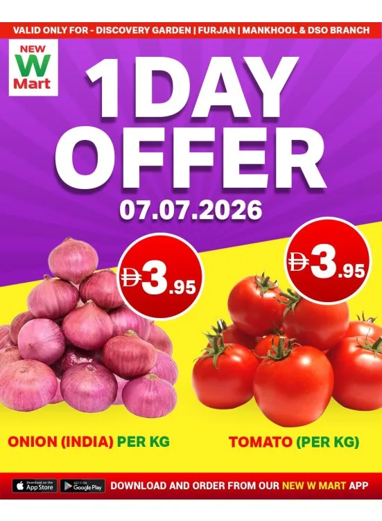 One Day Offer from New W Mart until 7th July - New W Mart UAE Offers & Promotions catalogue cover