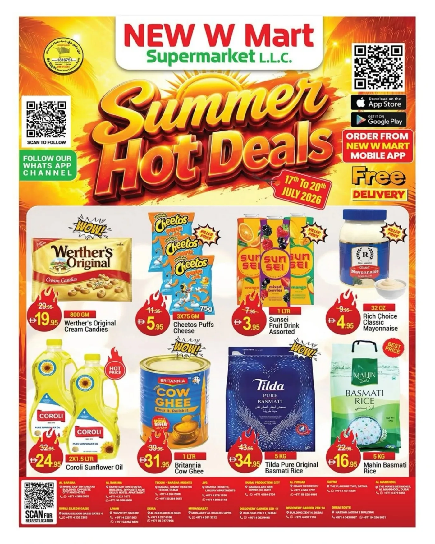 Summer Hot Deals from New W Mart until 20th July - New W Mart UAE Offers & Promotions catalogue cover