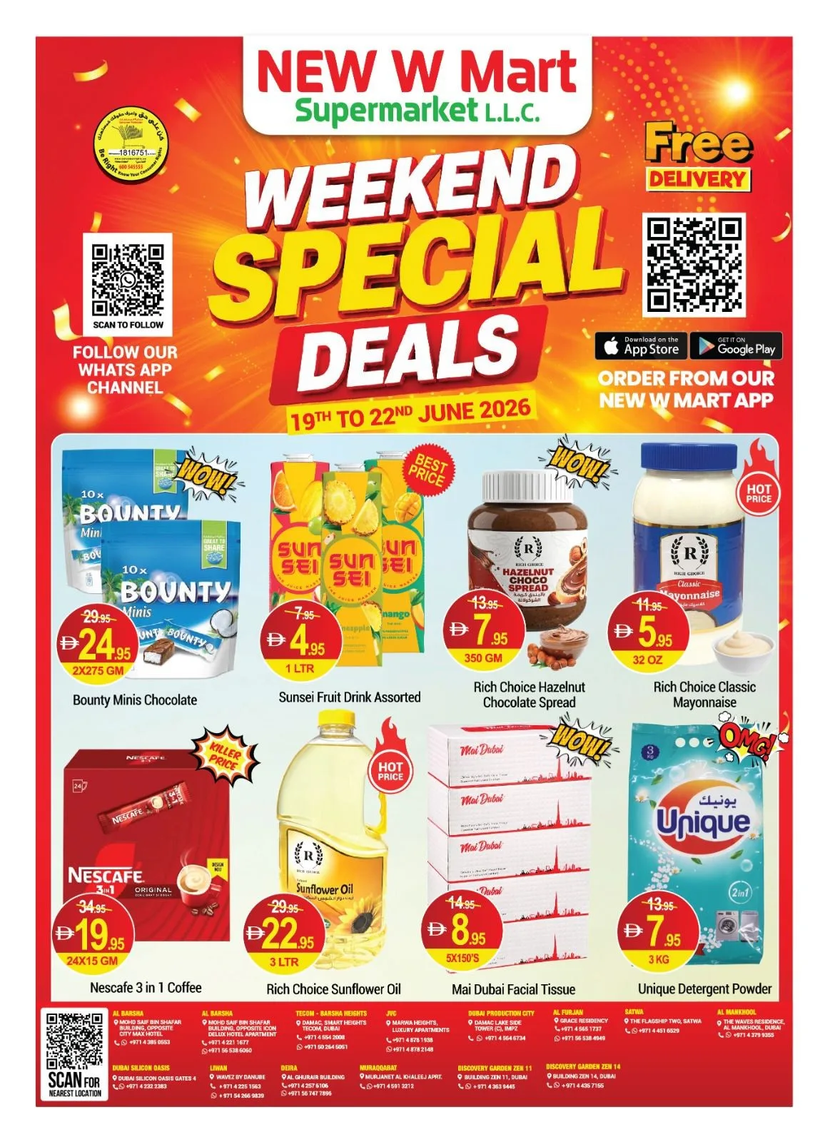Weekend Special Deals from New W Mart until 22nd June - New W Mart UAE Offers & Promotions catalogue cover