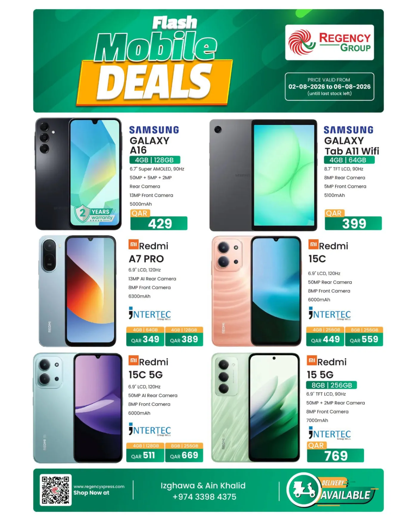 Flash Mobile Deals - Izghawa & Ain Khalid from Regency Hypermarket until 6th August - Regency Hypermarket Qatar Offers & Promotions — page 2