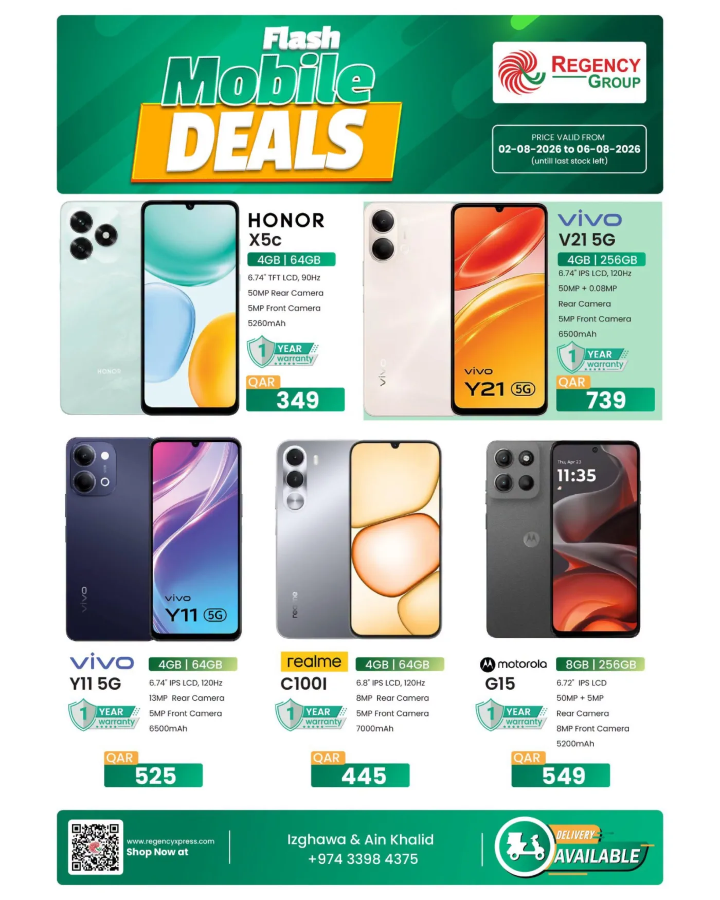 Flash Mobile Deals - Izghawa & Ain Khalid from Regency Hypermarket until 6th August - Regency Hypermarket Qatar Offers & Promotions — page 4