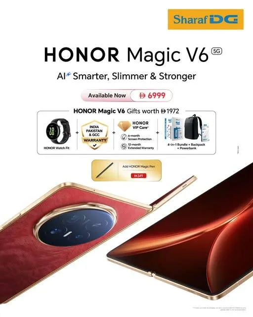 Sale On HONOR Magic V6 from Sharaf DG until 8th July - Sharaf DG UAE Offers & Promotions catalogue cover