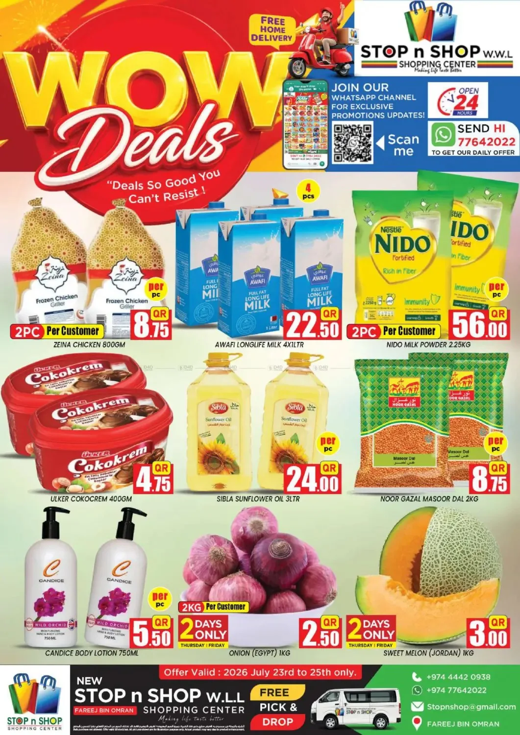 Wow Deals - Fereej Bin Omran from Stop n Shop until 25th July - Stop n Shop Qatar Offers & Promotions catalogue cover