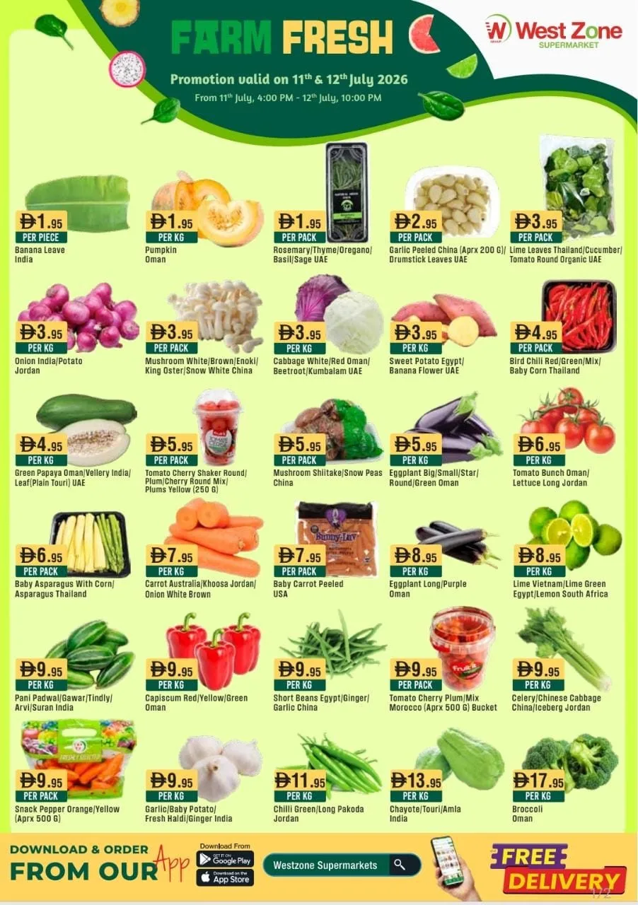 Farm Fresh from West Zone until 12th July - West Zone UAE Offers & Promotions catalogue cover