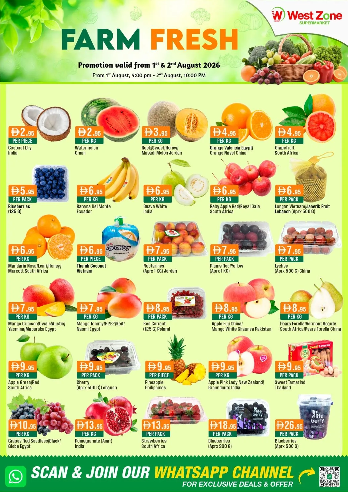 Farm Fresh from West Zone until 2nd August - West Zone UAE Offers & Promotions catalogue cover