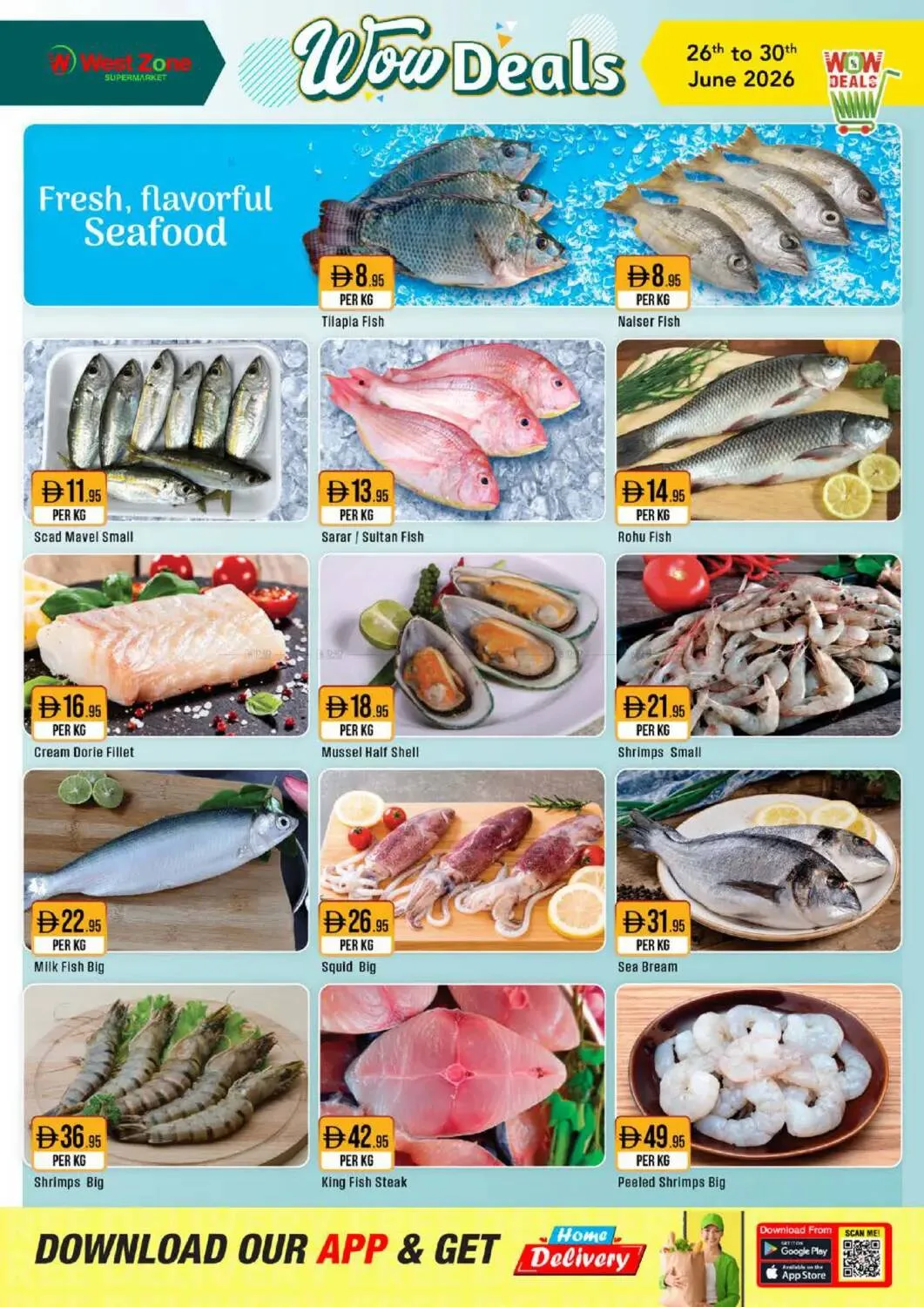 Fresh Flavorful Seafood from West Zone until 30th June - West Zone UAE Offers & Promotions catalogue cover